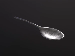 A spoon and a fork 3D Model