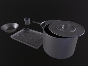 Aluminum items 3D Модель