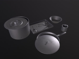 Aluminum items 3D Модель
