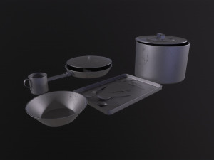 Aluminum items 3D Модель