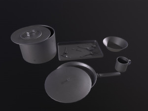 Aluminum items 3D Модель
