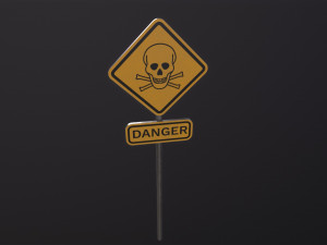 Danger Sign 3D Model