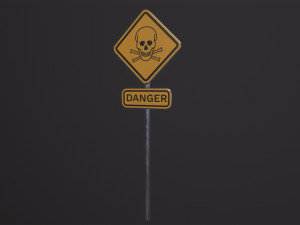 Danger Sign 3D Model