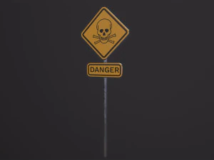 Danger Sign 3D Model