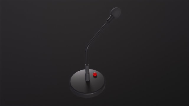 Conference Microphon 3D 模型 .c4d .max .obj .3ds .fbx .stl .blend 