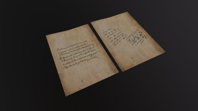 Old Letters 3D Model .c4d .max .obj .3ds .fbx .stl .blend 