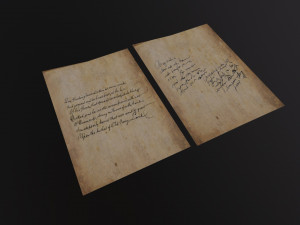 Old Letters 3D Model