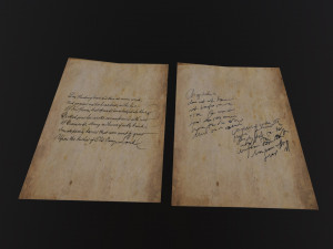 Old Letters 3D Model