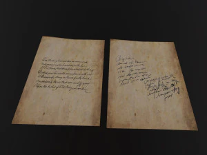 Old Letters 3D Model