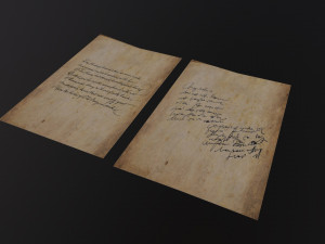 Old Letters 3D Model