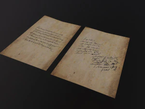 Old Letters 3D Model
