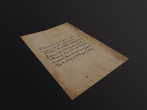 Old Letters 3D Model