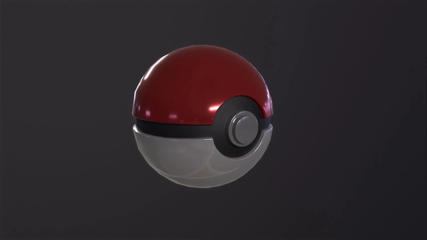 Realistic pokeball 3D Model .c4d .max .obj .3ds .fbx .stl .blend 