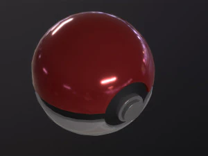 Realistic pokeball 3D Model