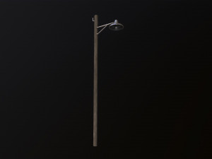 Wooden light pole 3D Model