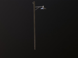 Wooden light pole 3D 模型