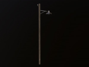 Wooden light pole 3D 模型