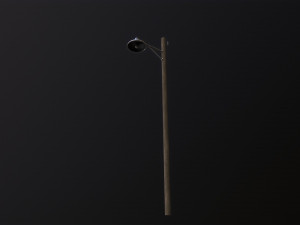 Wooden light pole 3D 模型