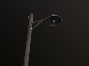Wooden light pole 3D 模型