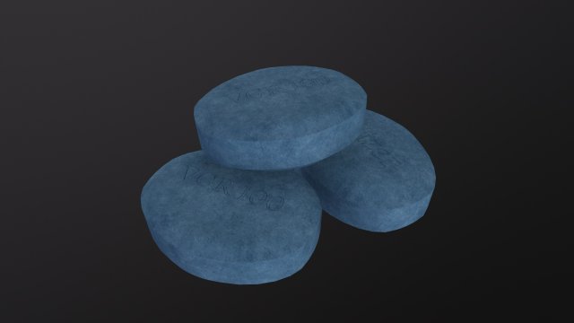 Pills Viagra Model 3D .c4d .max .obj .3ds .fbx .stl .blend 