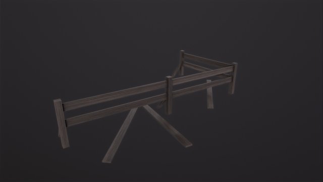 Fence wooden 3D Model .c4d .max .obj .3ds .fbx .stl .blend 