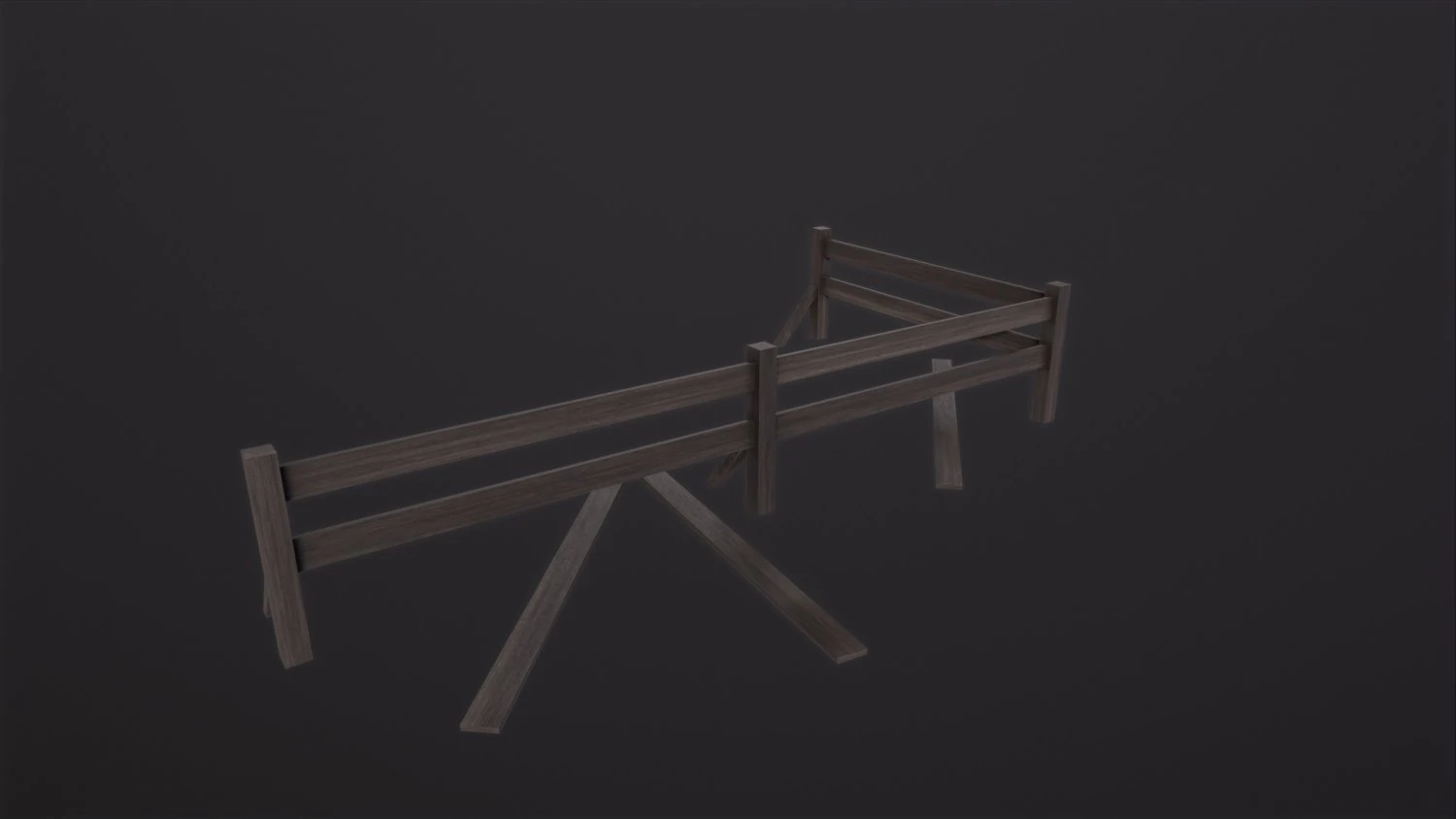 Fence wooden 3D Model .c4d .max .obj .3ds .fbx .stl .blend