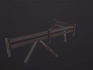 Fence wooden 3D Модель