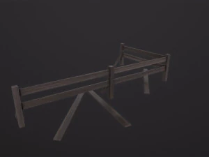 Cerca de madeira Modelo 3D