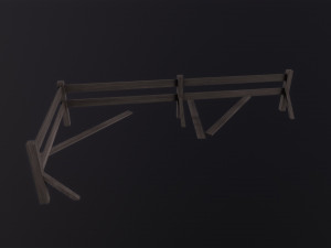 Fence wooden 3D Model