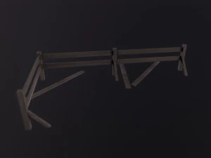 Fence wooden 3D Model