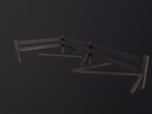 Fence wooden 3D Model