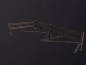 Fence wooden 3D Model
