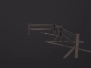 Fence wooden 3D Model