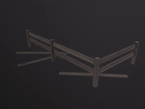 Fence wooden 3D Model