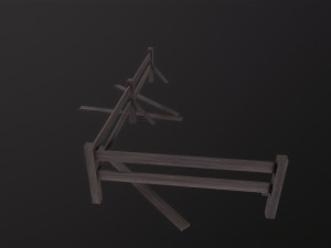 Fence wooden 3D Model