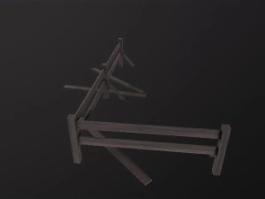 Fence wooden 3D Model