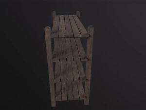 Wooden Shelf 3D Model