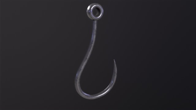 Fishing Hook 3Dモデル .c4d .max .obj .3ds .fbx .stl .blend 
