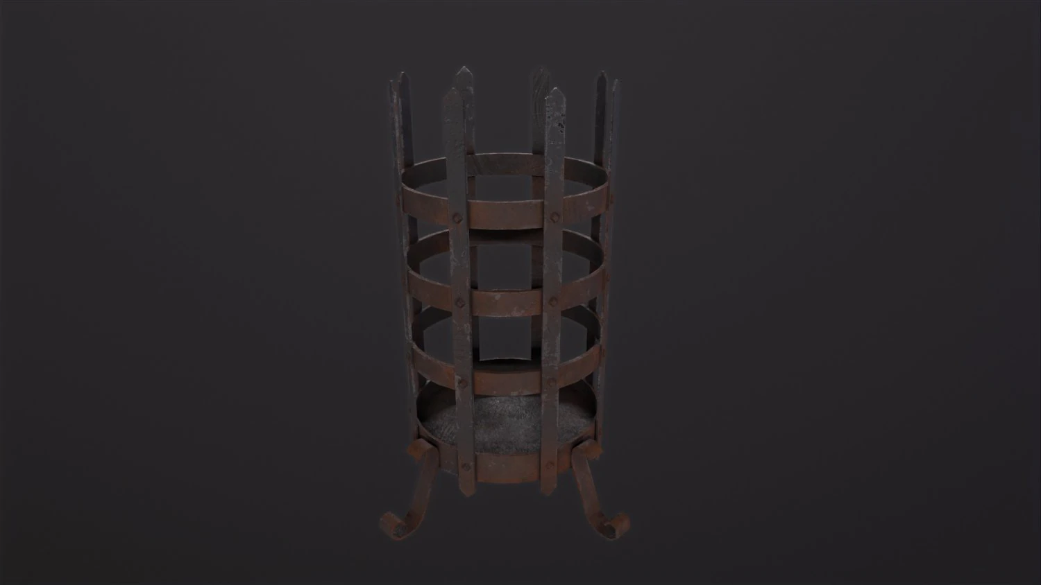 Dungeon Brazier 3D Model .c4d .max .obj .3ds .fbx .stl .blend 