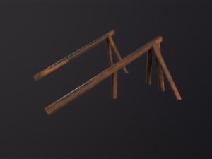 Log Ramps Obstacles WWII 3D Модель