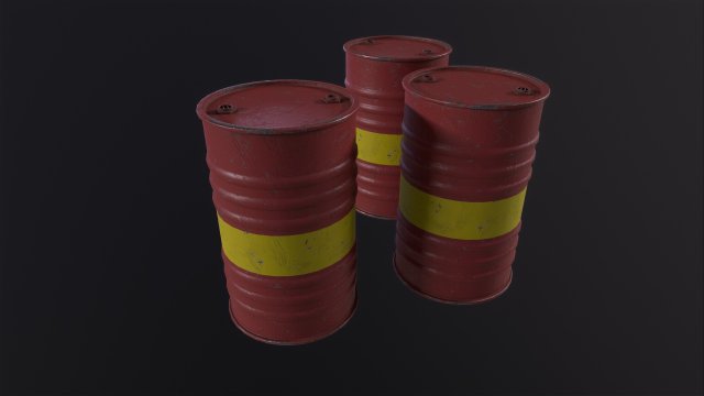 Rusty Oil Barrel 3D 模型 .c4d .max .obj .3ds .fbx .stl .blend 