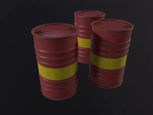 녹슨 기름통 3D 모델