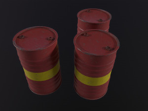 Rusty Oil Barrel 3D 模型