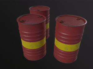 Rusty Oil Barrel 3D 模型