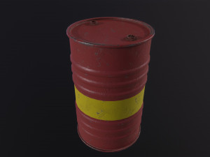 Rusty Oil Barrel 3D 模型