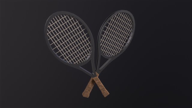 Tennis Racquet 3D Model .c4d .max .obj .3ds .fbx .stl .blend 