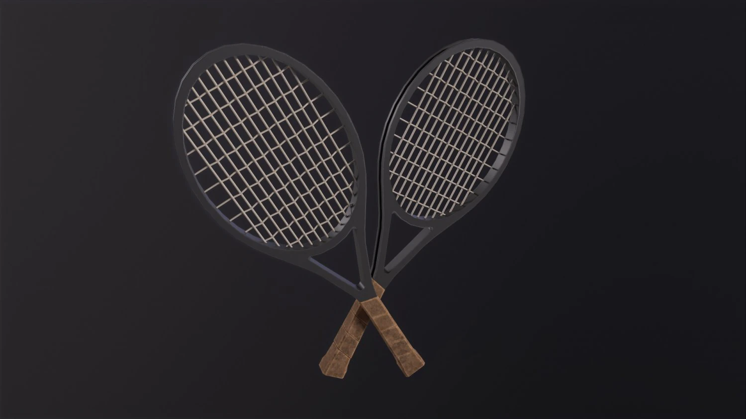 Tennis Racquet 3D Model .c4d .max .obj .3ds .fbx .stl .blend