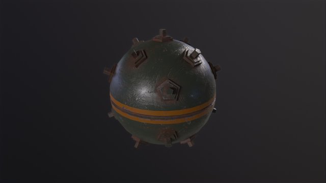 Naval Mine 3D-Modell .c4d .max .obj .3ds .fbx .stl .blend 