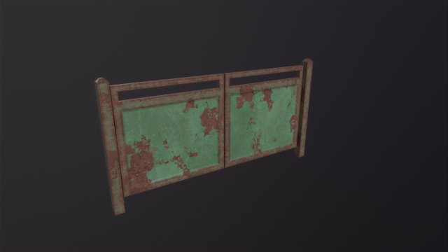 Old Metal Gate Modello 3D .c4d .max .obj .3ds .fbx .stl .blend 