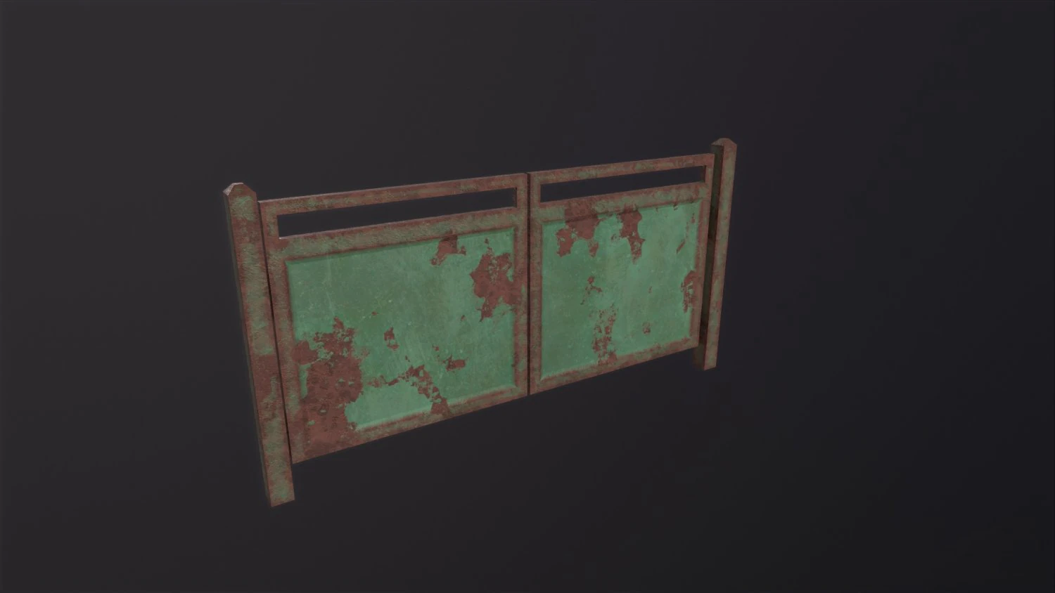 Old Metal Gate 3D Model .c4d .max .obj .3ds .fbx .stl .blend 